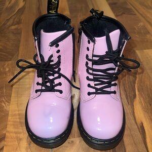 Dr. Martens Kids Pink Lace-Up Boots